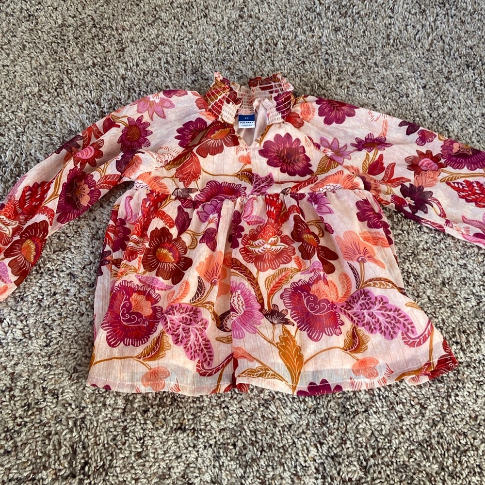 Girls Old Navy Floral Blouse Shirt - Size 3T